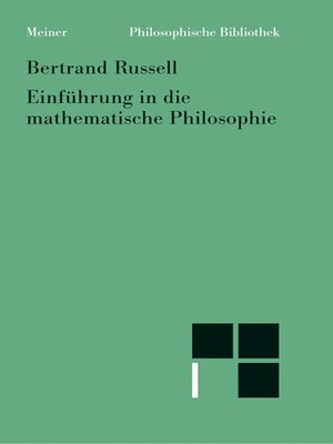 cover image of Einführung in die mathematische Philosophie